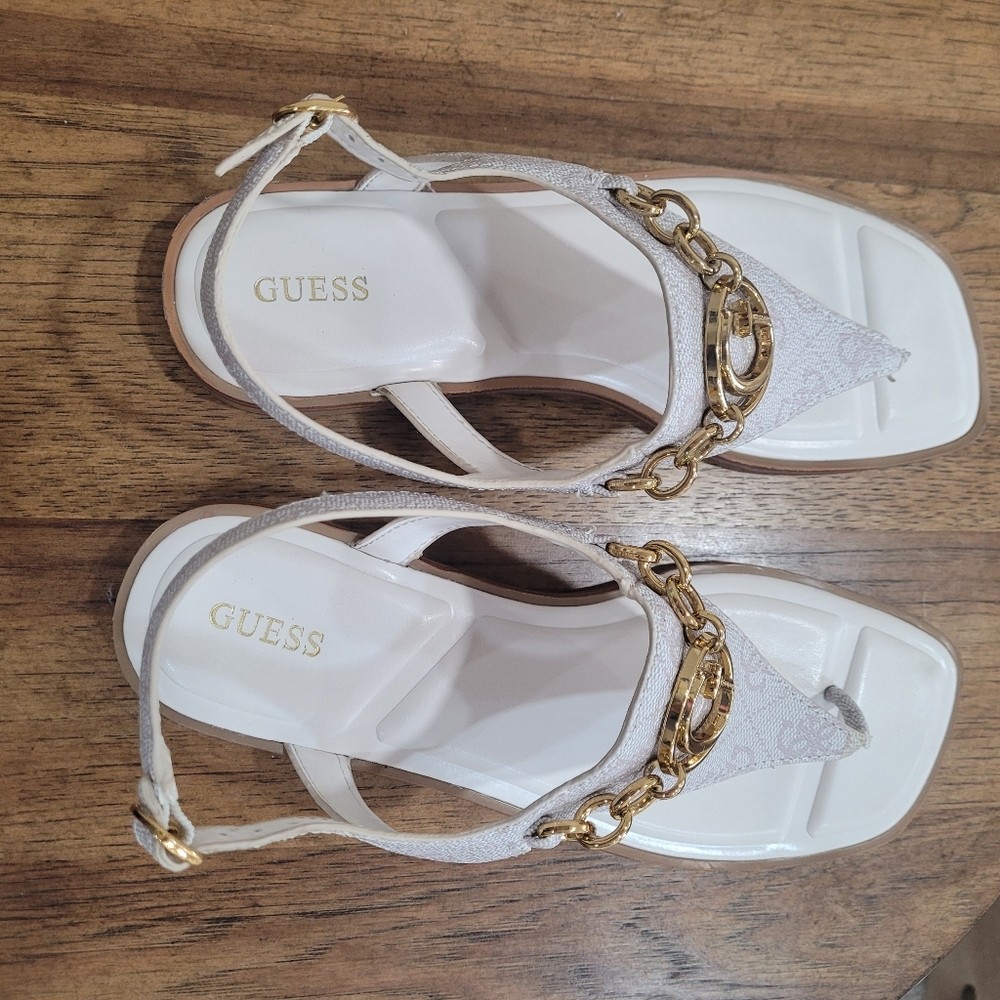 Guess woman sandals faux leather size 8 - Picture 3 of 11